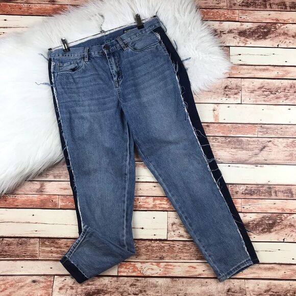 Blank nyc girlfriend crop jeans frayed sides‎ - Picture 1 of 6